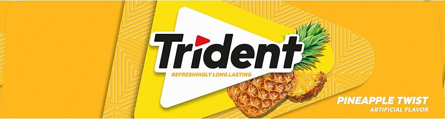 Chicles Trident Piña Pineapple Twist x 14 Sticks