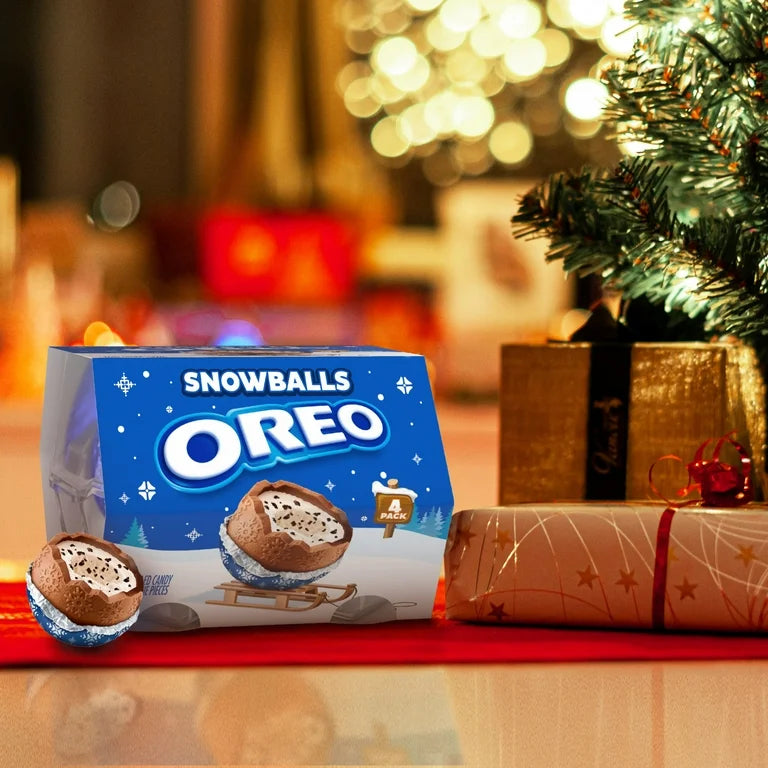 NAVIDAD: Oreo Snowballs Rellenas Crema & Galleta x4 Unidades - 112g