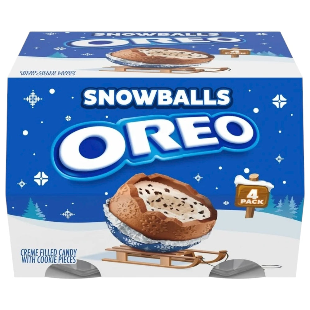 NAVIDAD: Oreo Snowballs Rellenas Crema & Galleta x4 Unidades - 112g