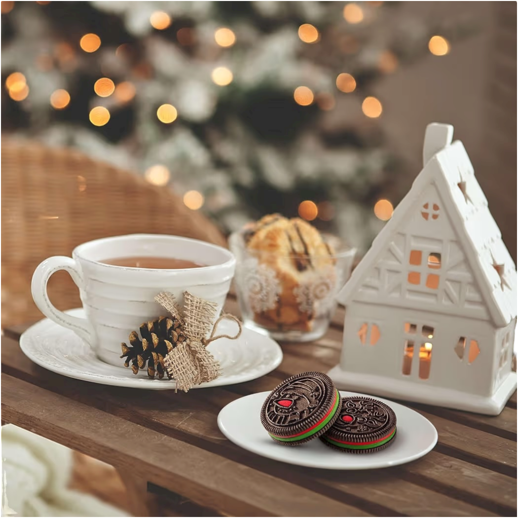 NAVIDAD: Galletas Oreo Festive Colored Creme x14 Unidades - 202g