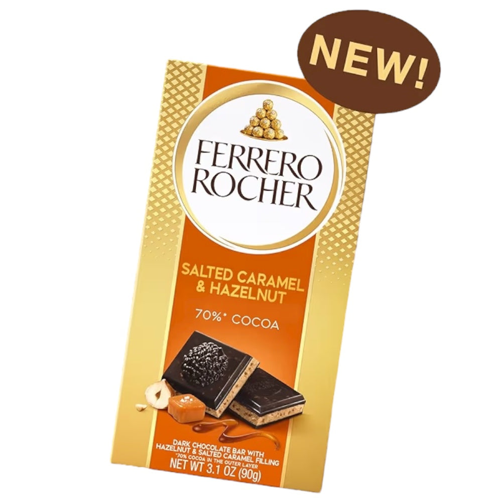 Chocolate Caramelo Salado + Avellanas Ferrero Rocher 70% Cocoa 90g