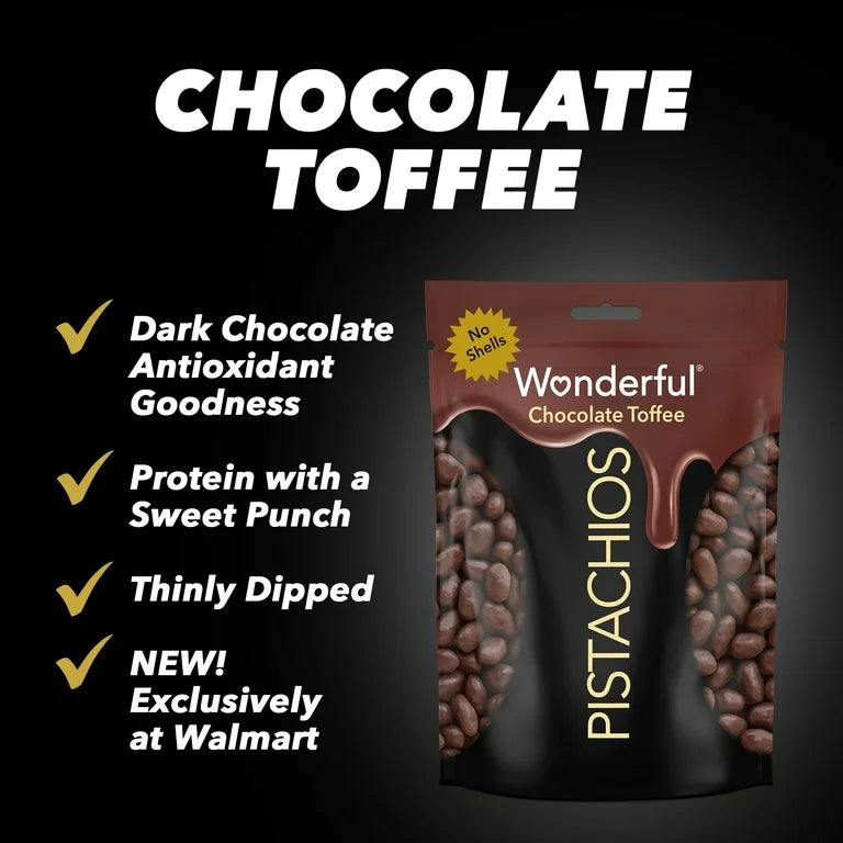 Pistachos Wonderful Chocolate Toffee No Shells 113g