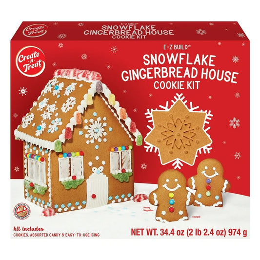 NAVIDAD: Cookie Kit Casa Navideña Gingerbead Tamaño Grande 974g