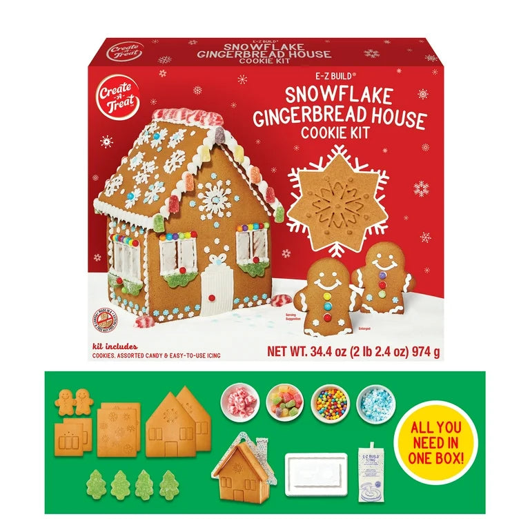 NAVIDAD: Cookie Kit Casa Navideña Gingerbead Tamaño Grande 974g