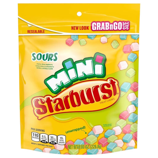 Starburst Minis Ácido Sours Tamaño Grande 226g