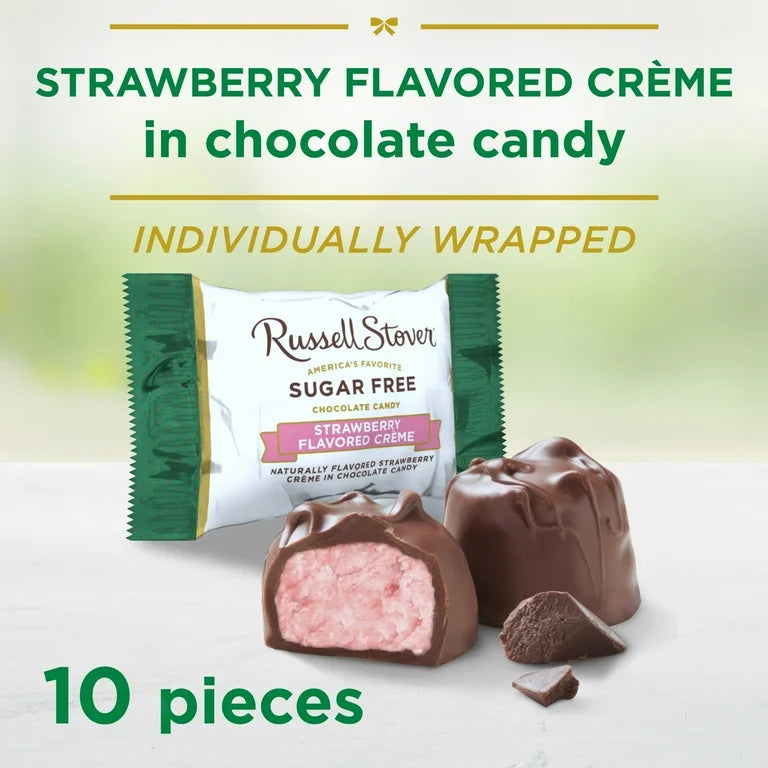 Caramelos Russell Strawberry Flavored Creme Chocolate 141g
