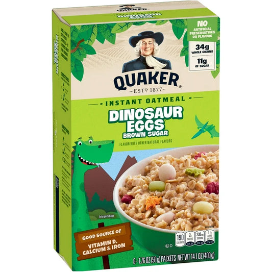 Avena Instantánea Quaker Dinosaur Eggs Brown Sugar 400g