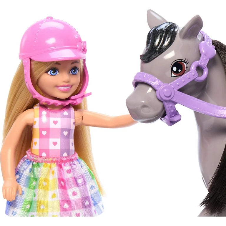 Muñeca Barbie Chelsea + Caballo + Accesorios