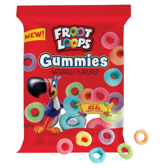 Gomitas Froot Loops Surtidas Jugo de Fruta Real 113g