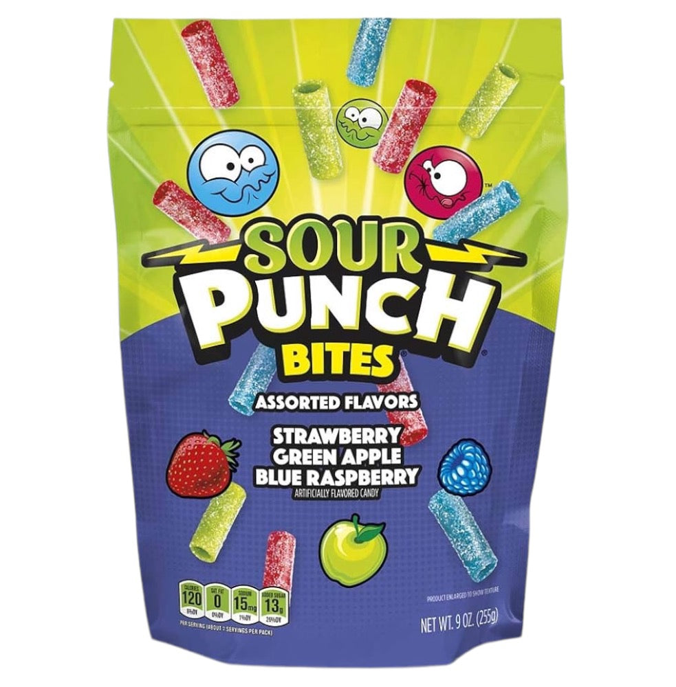 Gomitas Sour Punch Bites Sabores Surtidos Tamaño Grande 255g