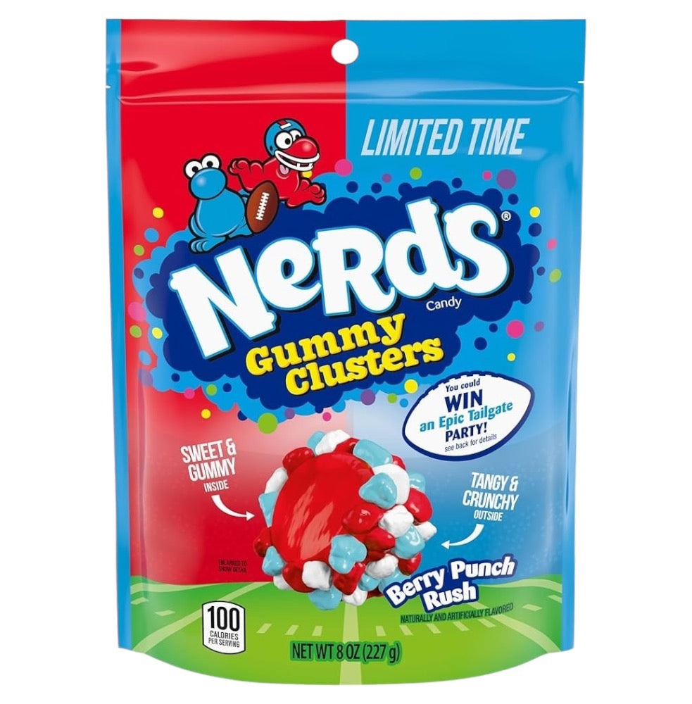 EDICIÓN LIMITADA: Nerds Gummy Clusters Berry Punch Rush Tamaño Grande 227g