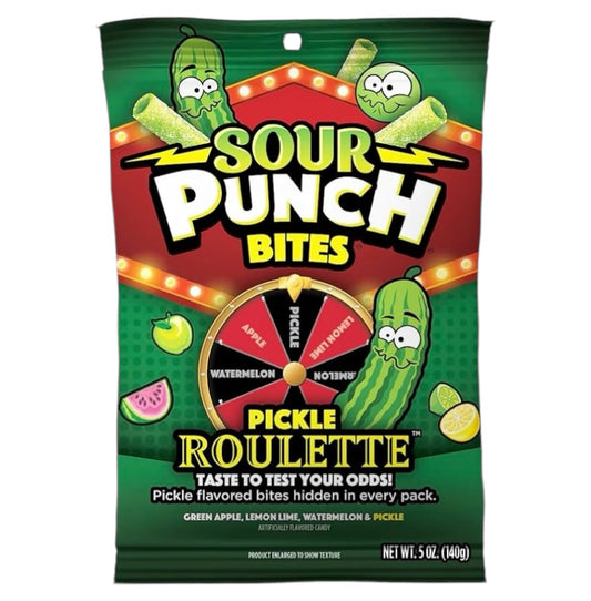 Sour Punch Bites Pickle Roulette 140g