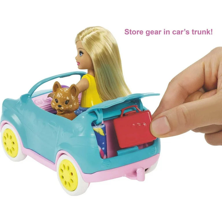 Muñeca Barbie Chelsea Pink Camper + Accesorios