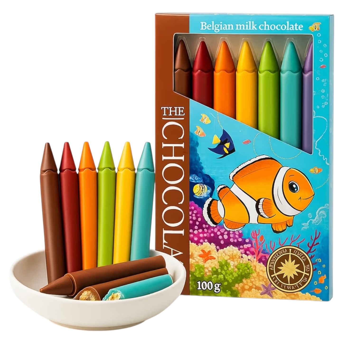 Crayones Chocolate Belga x7 Unidades - 100g