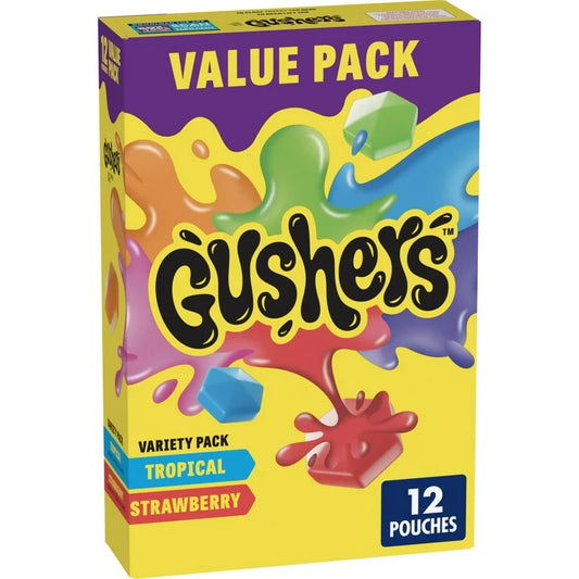 Gomitas Rellenas Gushers Tropical & Fresa x12 Unidades