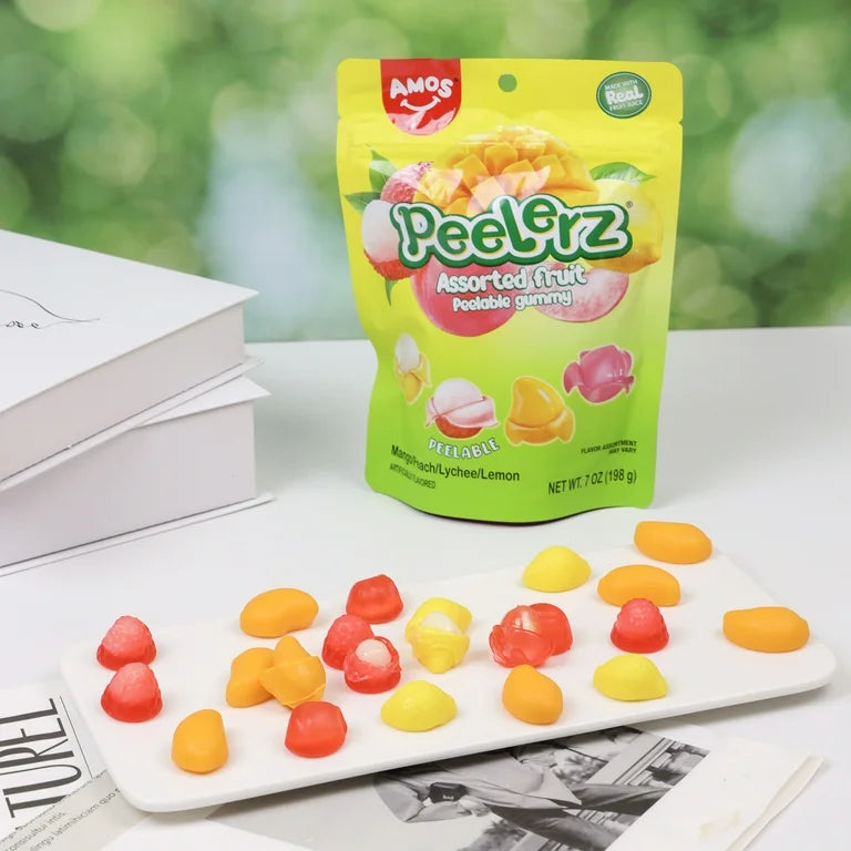 Gomitas Surtidas Pelables Amos Peelerz Tamaño Grande 198g