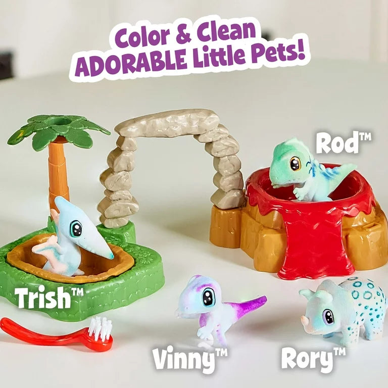 Dinosaurios Crayola Sccrible Scrubble Color & Clean Adorable Little Pets