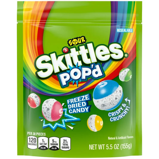 Skittles POP’d Sour Tamaño Grande 155g