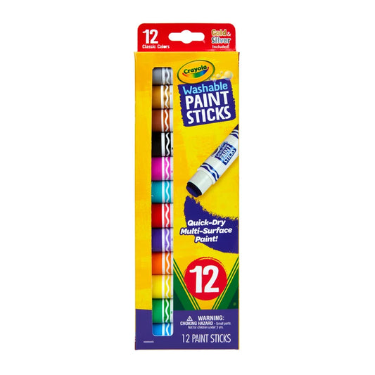 Marcadores Crayola de Secado Rápido Washable Paint Sticks x12