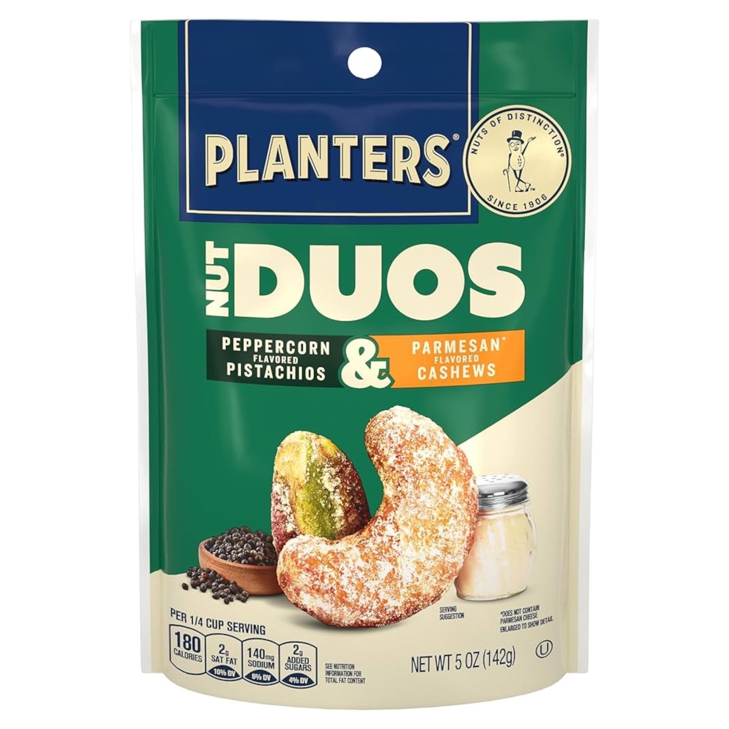 Mezcla Planters Nut Duos Pistachos Pimienta & Marañones Parmesano 142g