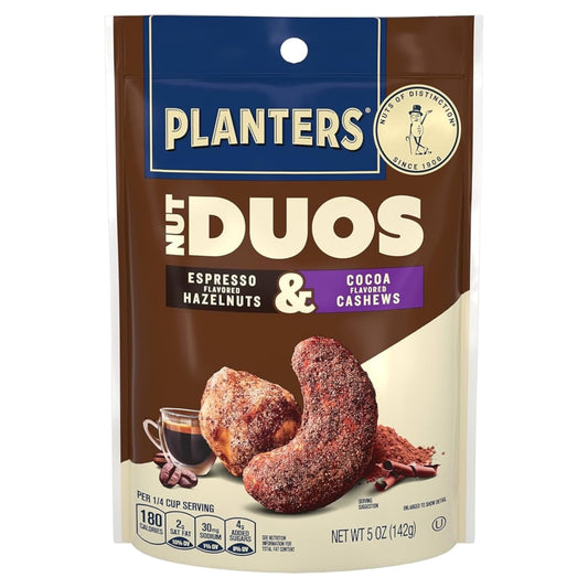 Mezcla Planters Nut Duos Avellanas Espresso & Marañones Cacao 142g
