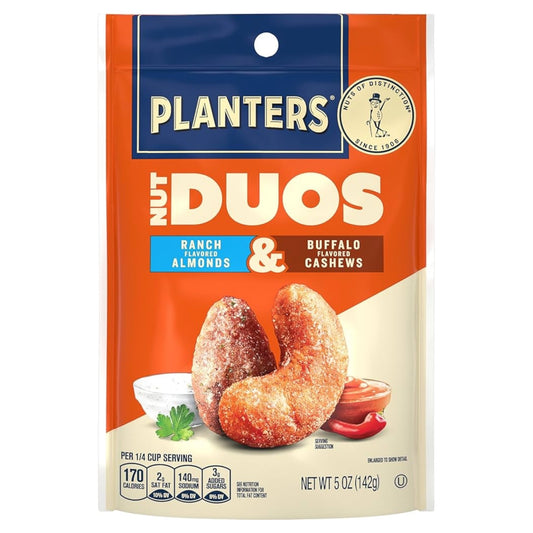 Mezcla Planters Nut Duos Almendras Ranch & Marañones Buffalo 142g