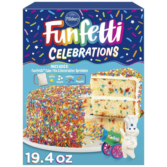 Premezcla Pillsbury Pastel Funfetti + Decoración 550g