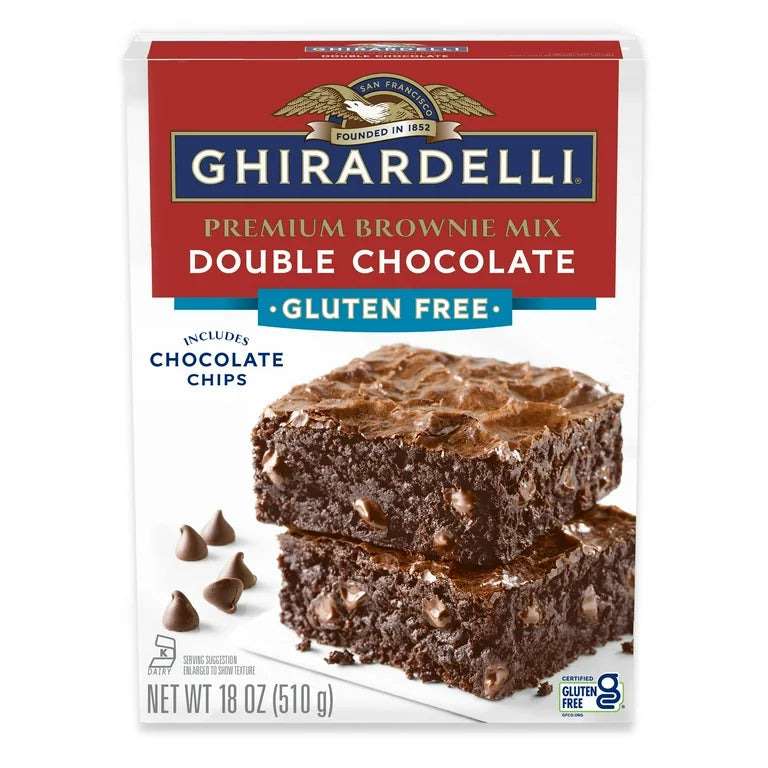 Premezcla Sin Gluten Ghirardelli Premium Brownie Double Chocolate 510g