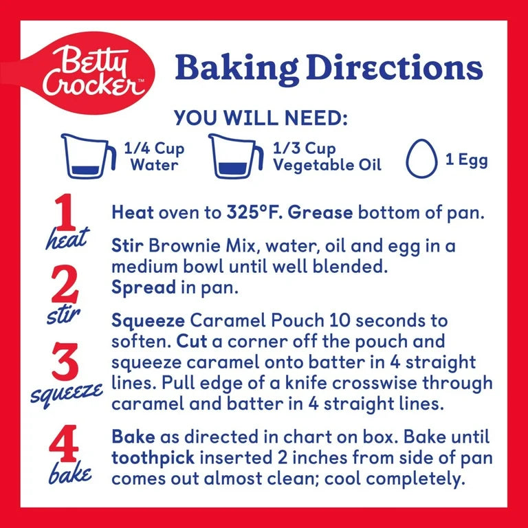 Premezcla Betty Crocker Brownie Caramelo Salado 521g