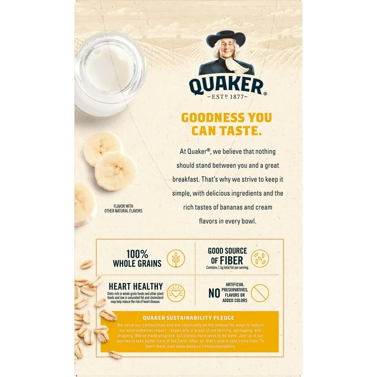 Avena Instantánea Quaker Banana & Crema 240g
