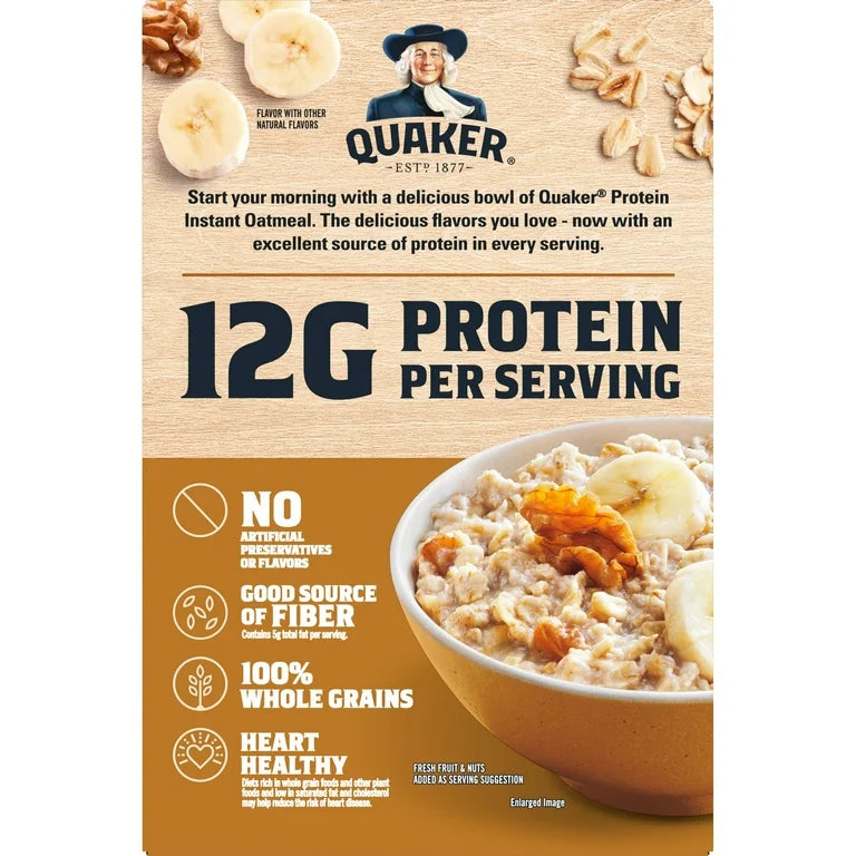 Avena Instantánea Quaker Proteína Banana & Nuez 366g