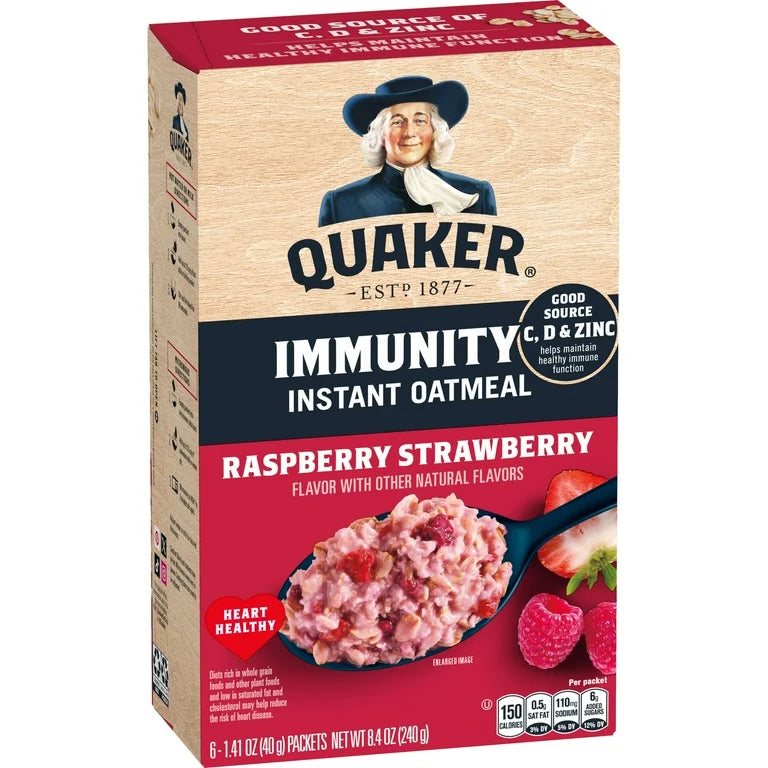 Avena Instantánea Quaker Inmunity Fresa & Frambuesa 240g