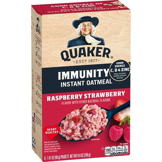 Avena Instantánea Quaker Inmunity Fresa & Frambuesa 240g