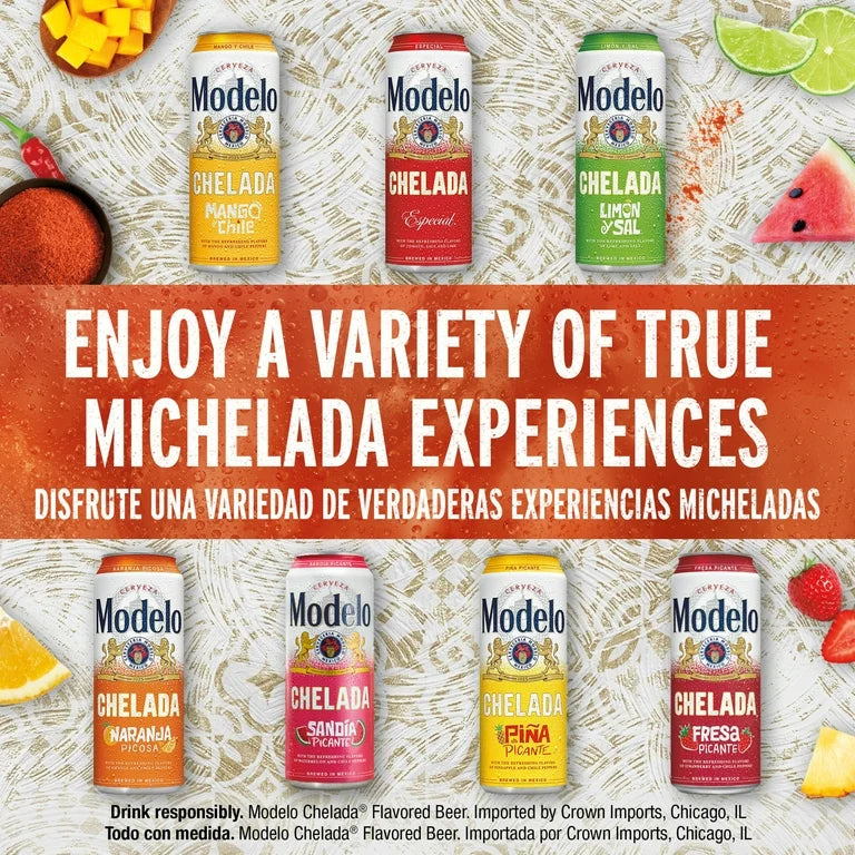 +18: Cerveza Modelo Chelada x1 (Sabor a Elección) 355 mL