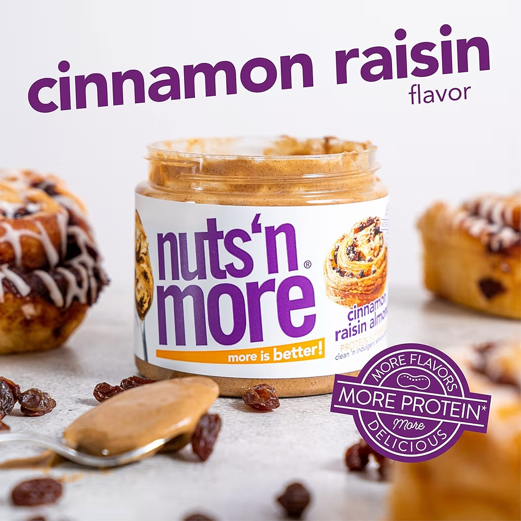 Mantequilla De Almendras Nuts ‘N More Canela & Pasas 454g