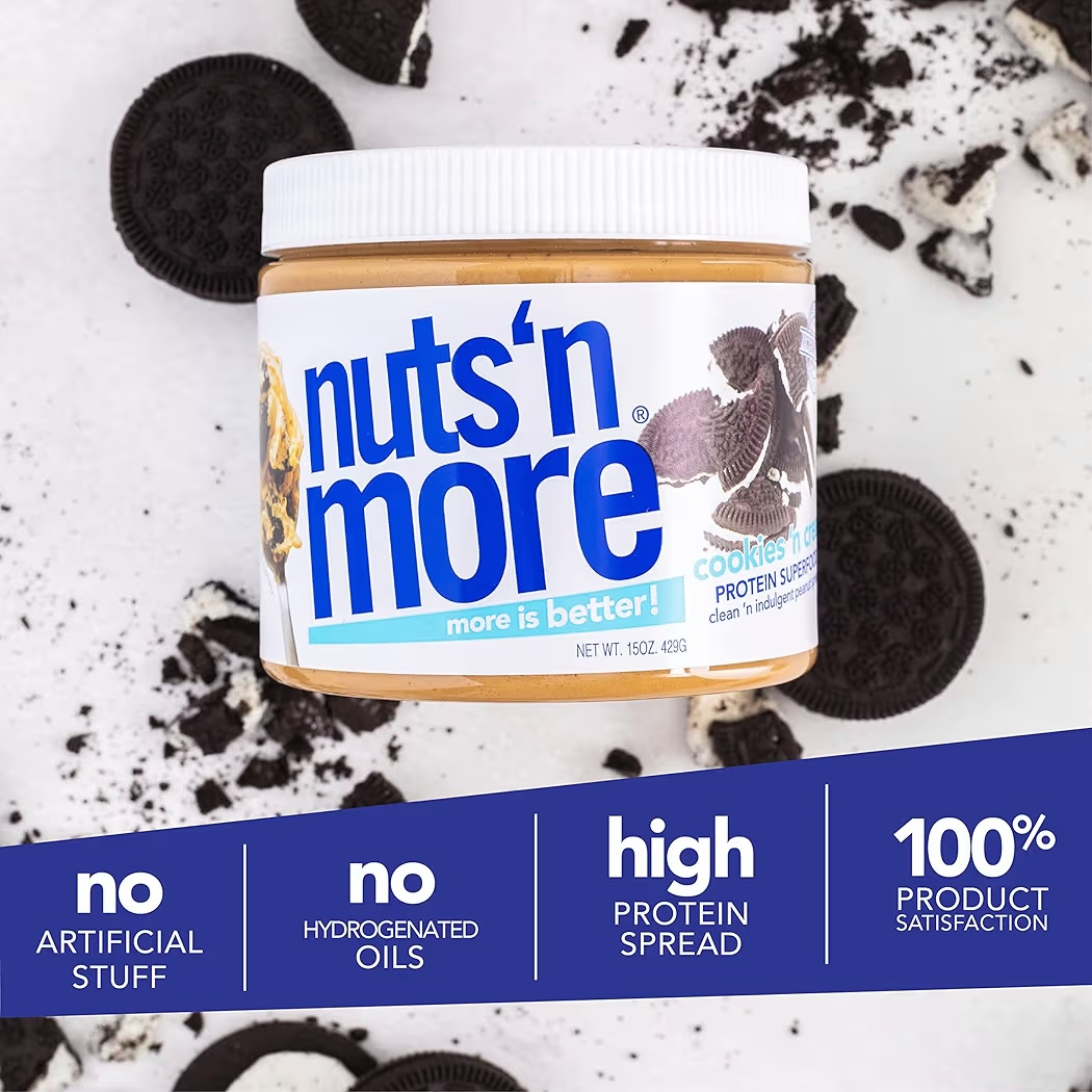 Mantequilla De Maní Nuts ‘N More Cookies ‘N Cream 429g