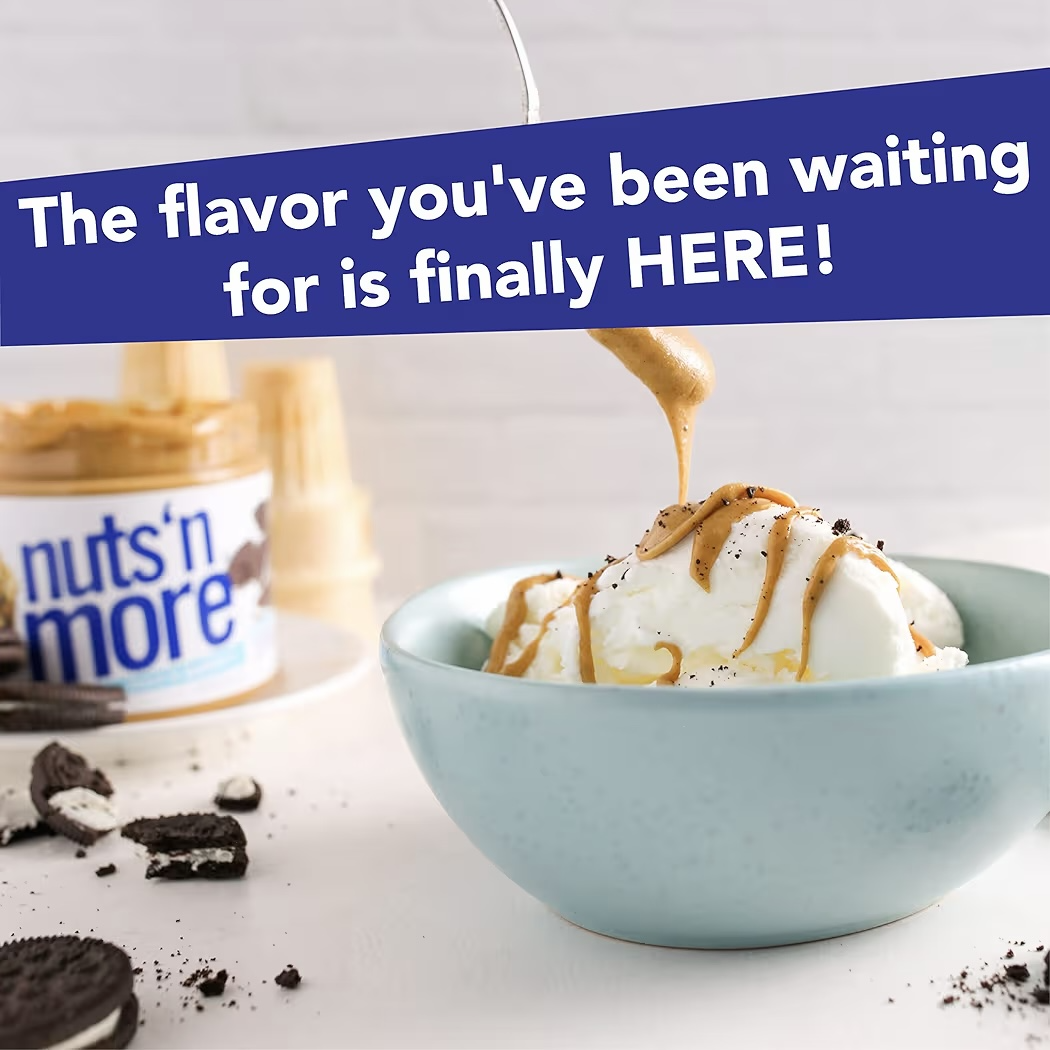 Mantequilla De Maní Nuts ‘N More Cookies ‘N Cream 429g