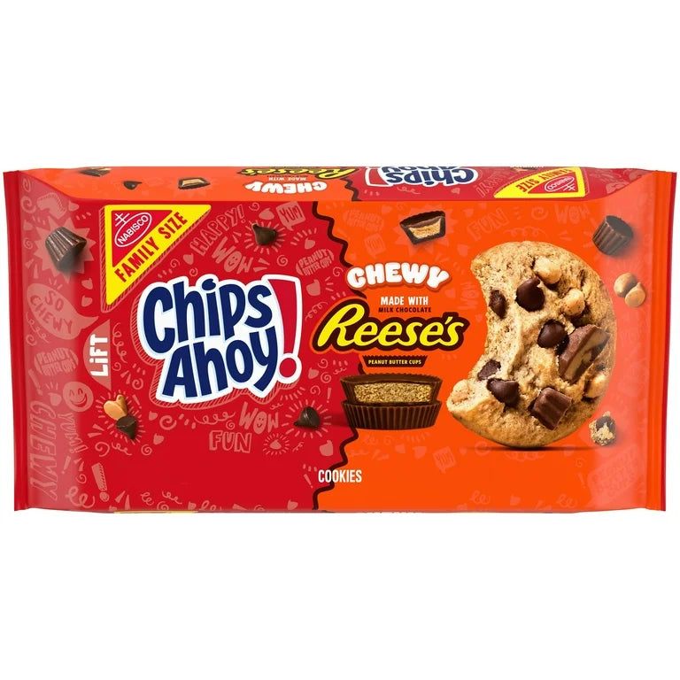Galletas Suaves Chips Ahoy Reese’s Chewy Tamaño Familiar 403g