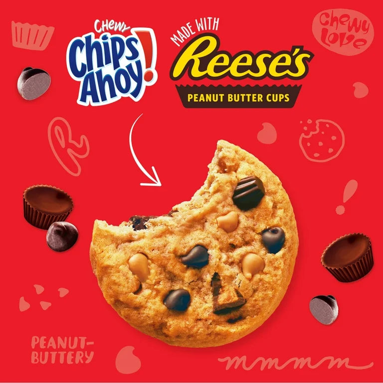 Galletas Suaves Chips Ahoy Reese’s Chewy Tamaño Familiar 403g