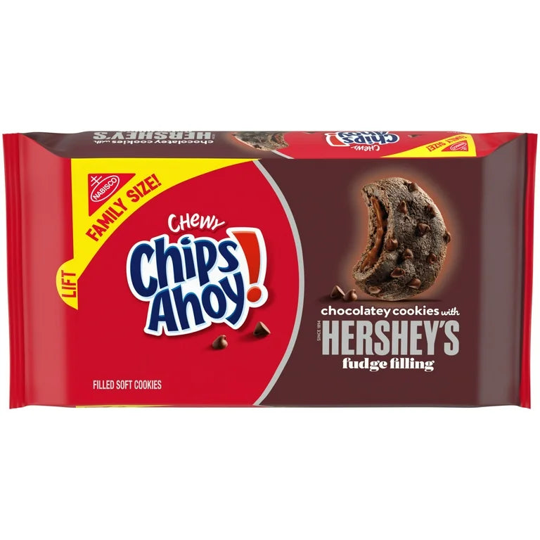 Galletas Suaves Chips Ahoy Hershey’s Fudge Filling Chewy Tamaño Familiar 420g