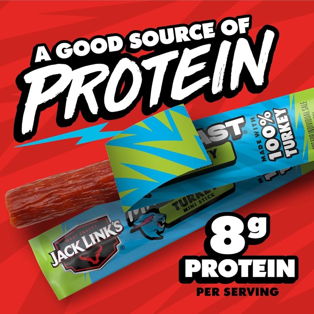 Jack Link’s x Mr Beast Mini Sticks Pavo 8g Proteína x12 Unidades 170g