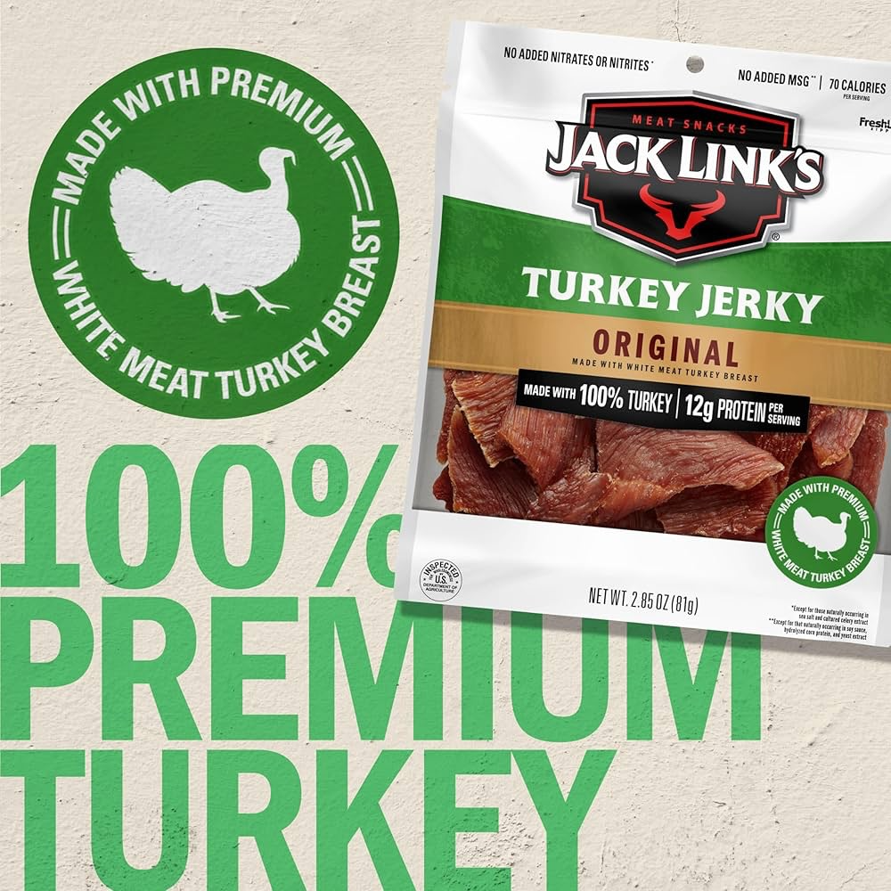 Jack Link’s Pavo Turkey Jerky 12g Proteína 81g