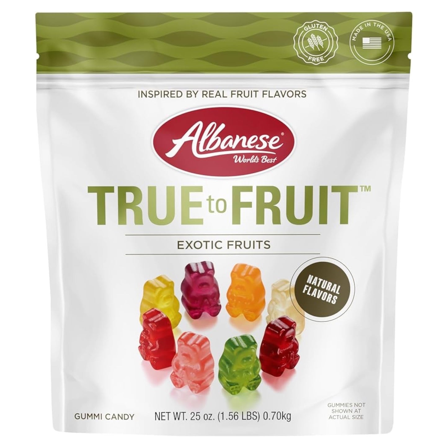 Gomitas Gluten Free Albanese Exotic Fruits Tamaño Grande 708g