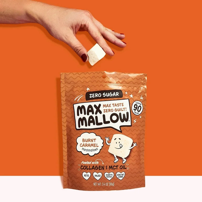 Marshmallows Sin Azúcar Max Mallow Caramelo Quemado 96g