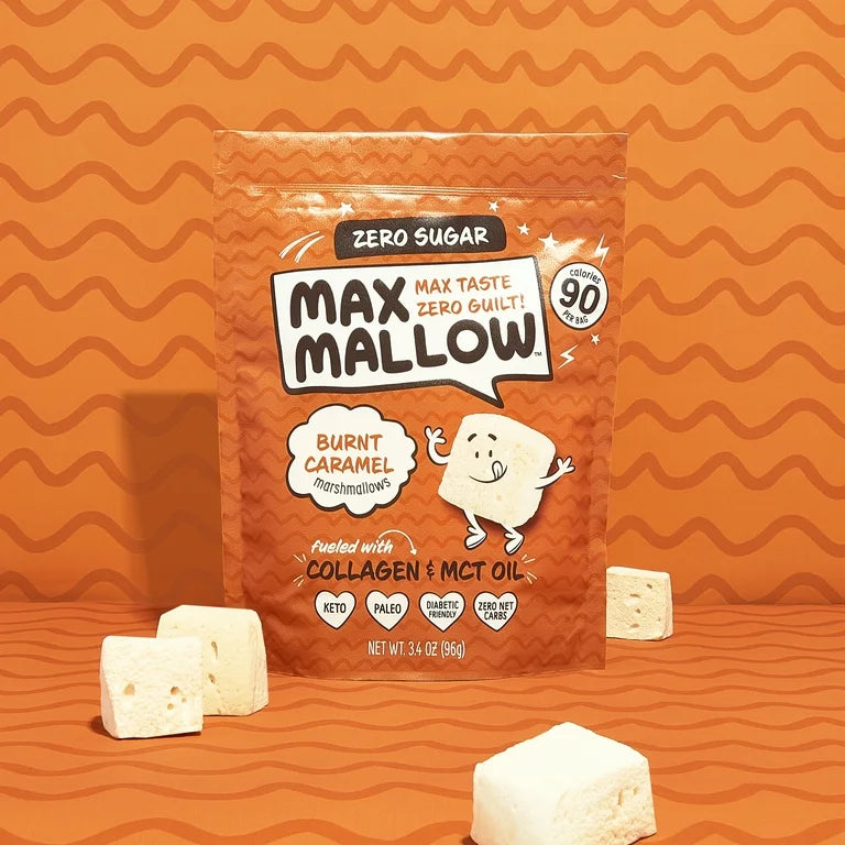 Marshmallows Sin Azúcar Max Mallow Caramelo Quemado 96g