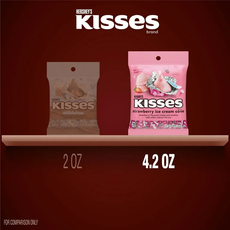 Hershey’s Kisses Helado de Fresa Tamaño Grande 255g