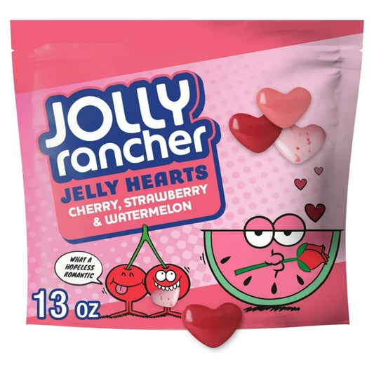 VALENTINE: Caramelos Jolly Rancher Jelly Hearts Tamaño Grande 368g