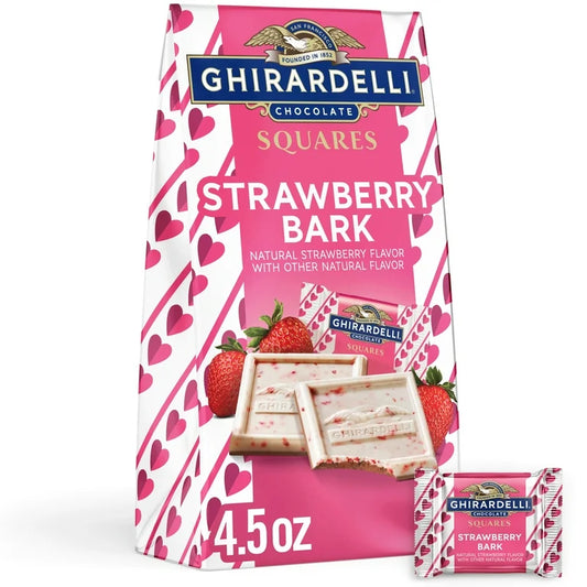 VALENTINE: Chocolates Ghirardelli Squares Strawberry Bark 129g
