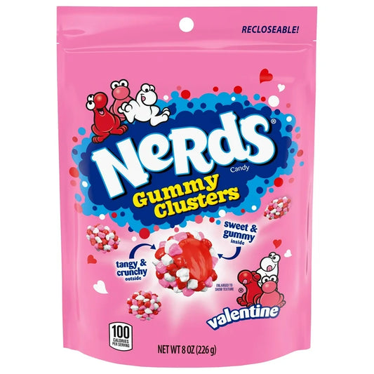 VALENTINE: Nerds Gummy Clusters Valentine Gomitas Tamaño Grande 226g