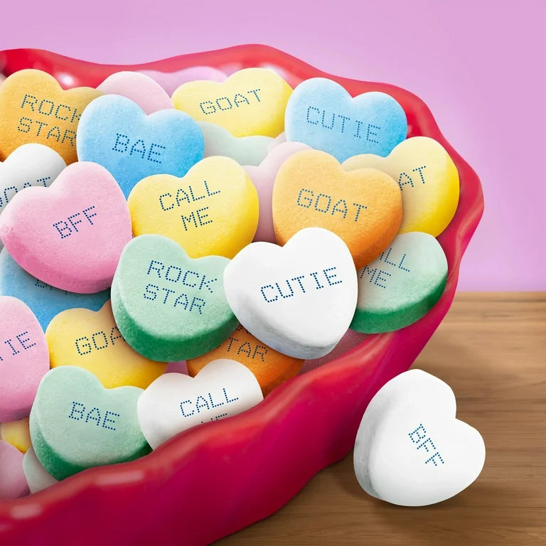 VALENTINE: Dulces Clásicos Brach’s Conversation Hearts Tamaño Grande 283g